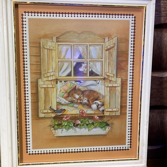 Vintage Cat prints 9x11 set of 2 - Picture 3 of 6